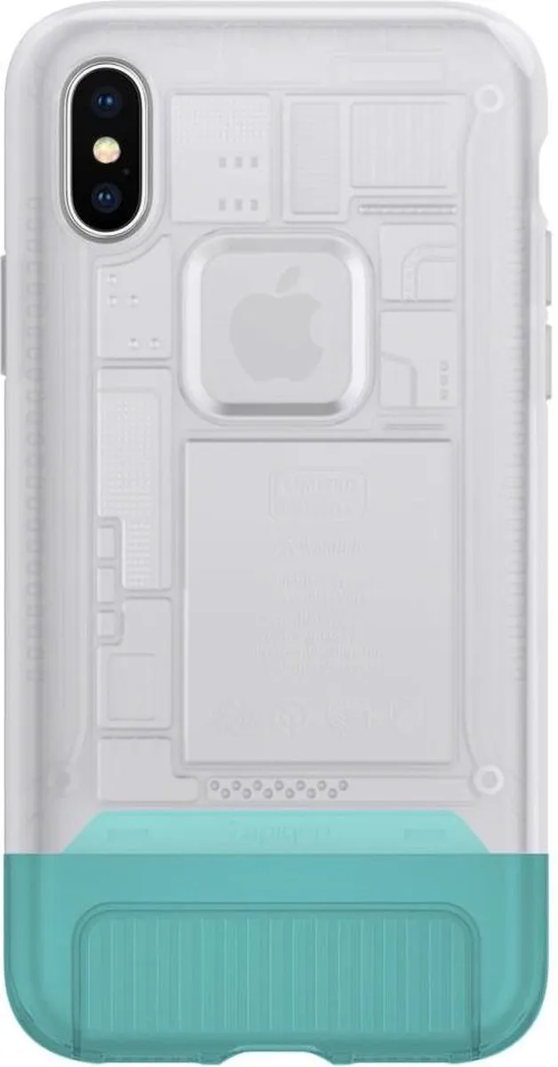 Spigen Classic C1 057CS23198 iPhone X Hoesje - Transparant Blauw