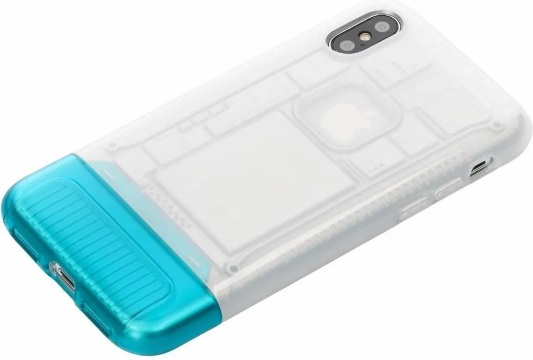Spigen Classic C1 057CS23198 iPhone X Hoesje - Transparant Blauw
