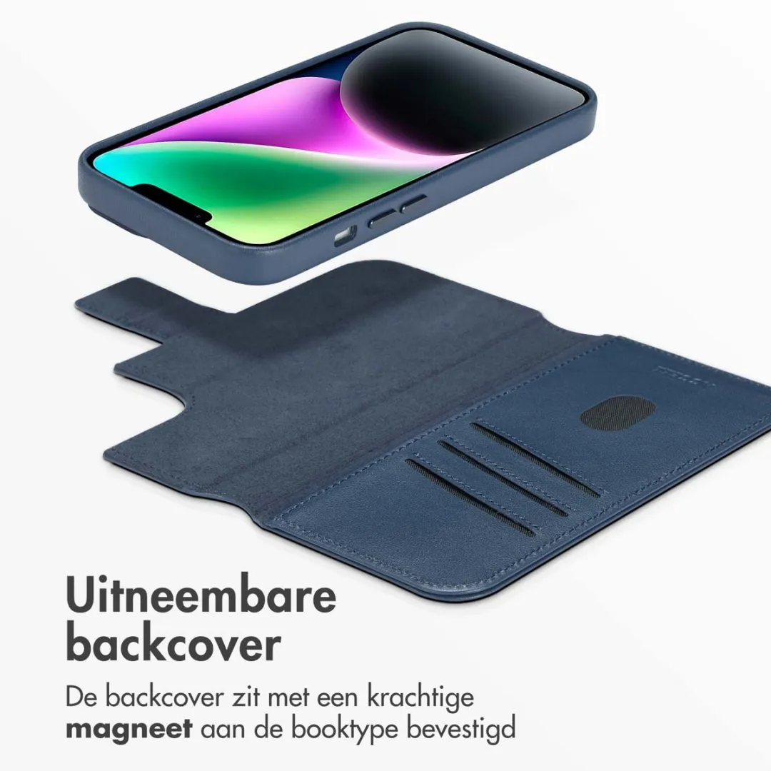 Accezz iPhone 14 Hoesje Bookcase 2-in-1 - 3 Pasjes - Nightfall Blue