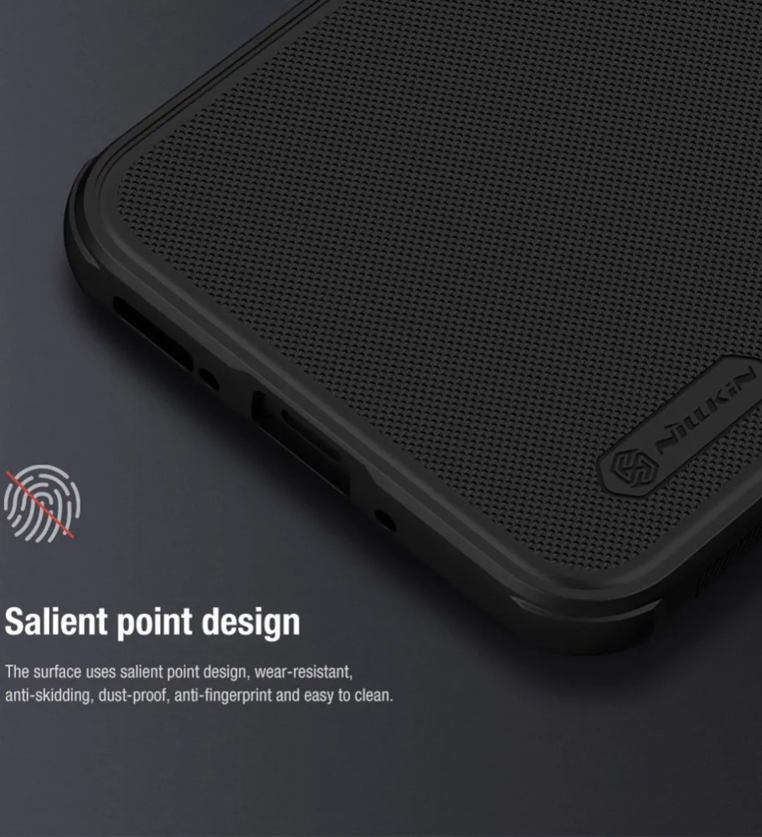Nillkin Super Frosted Shield Back Cover Samsung Galaxy A54 - Zwart - afbeelding 6 van 6