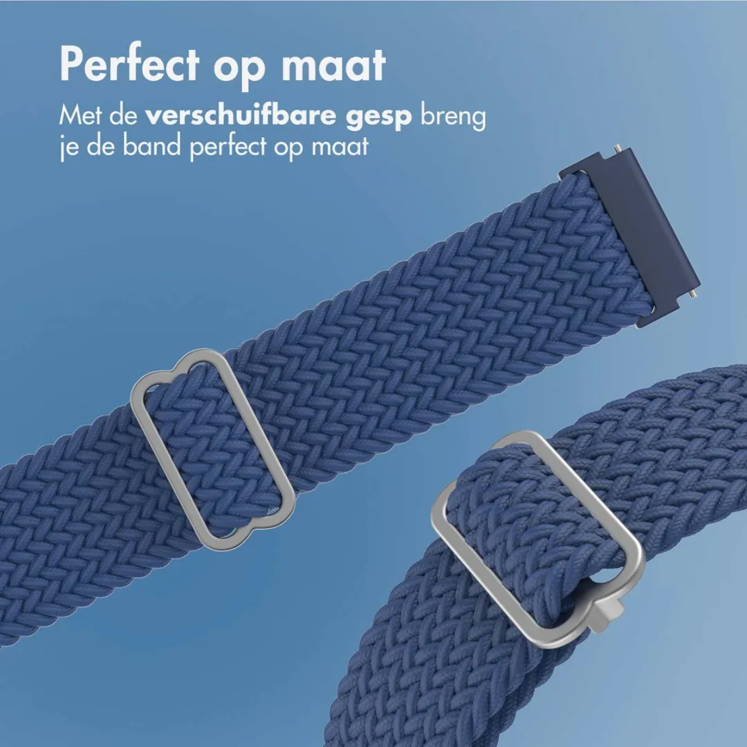 Imoshion Nylon Geweven Smartwatchband 22mm - Donkerblauw