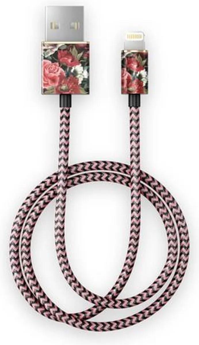 iDeal of Sweden Fashion Cable Lightning Antique Roses 2m - Zwart