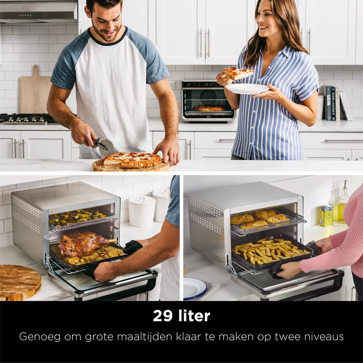Ninja DT200EU Vrijstaande Oven - 29L - 2400W - Zilver