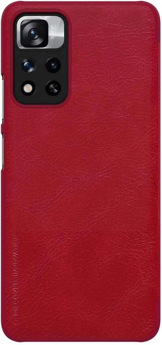 Nillkin Qin Book Case Xiaomi Redmi Note 11T - Rood - afbeelding 2 van 4