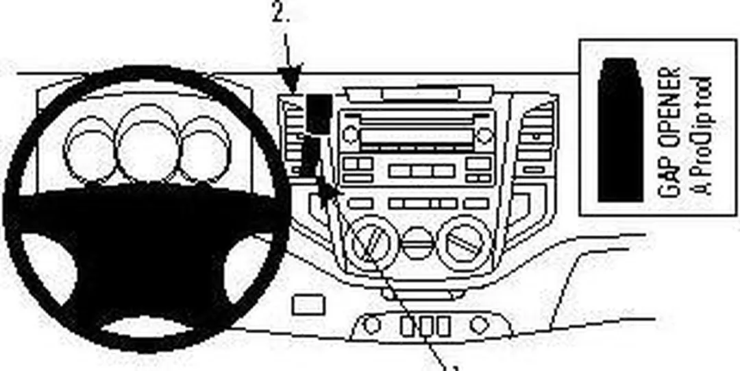 Brodit ProClip Center Mount Toyota HiLux 2010-2011 - Grijs