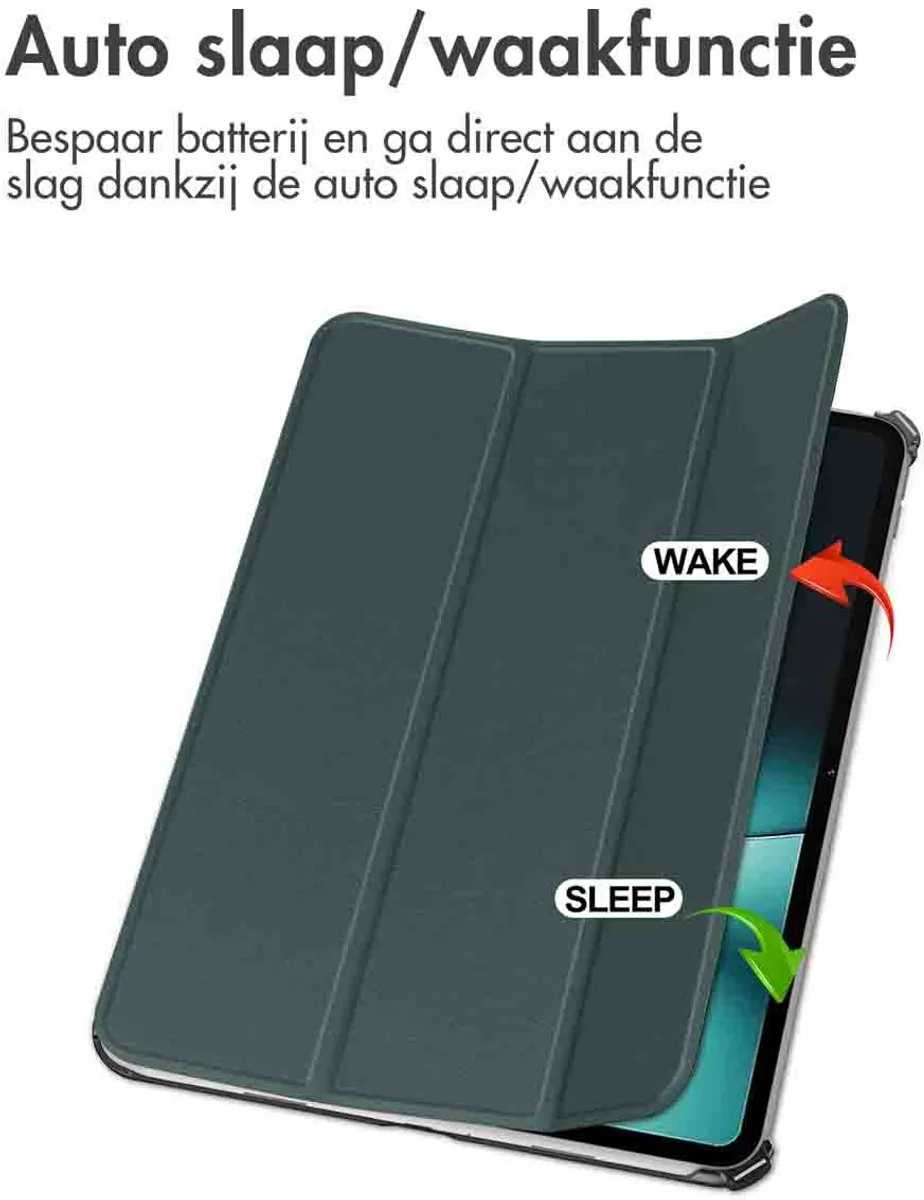 Imoshion SH00058549 Tablethoes - OnePlus Pad 11.6" - Trifold Bookcase - Donkergroen