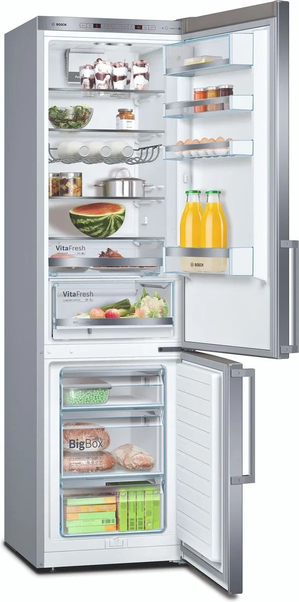 Bosch KGE398IBP Koel-vriescombinatie 347L - RVS - Energielabel B