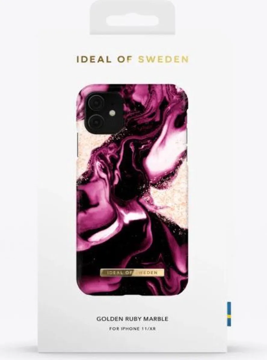 iDeal of Sweden iPhone 11/XR Hoesje Golden Ruby Marble - IDFCAW21-I1961-319 - afbeelding 5 van 5