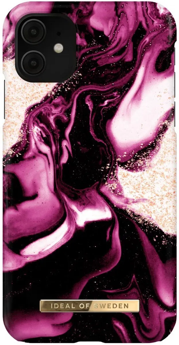 iDeal of Sweden iPhone 11/XR Hoesje Golden Ruby Marble - IDFCAW21-I1961-319 - afbeelding 2 van 5