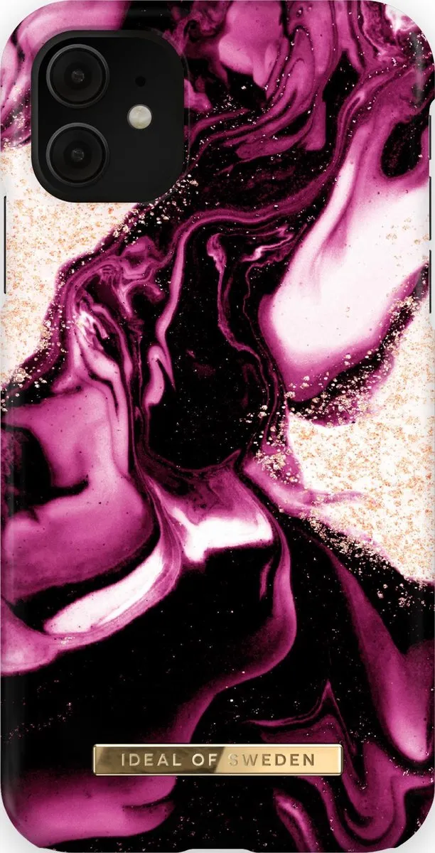 iDeal of Sweden iPhone 11/XR Hoesje Golden Ruby Marble