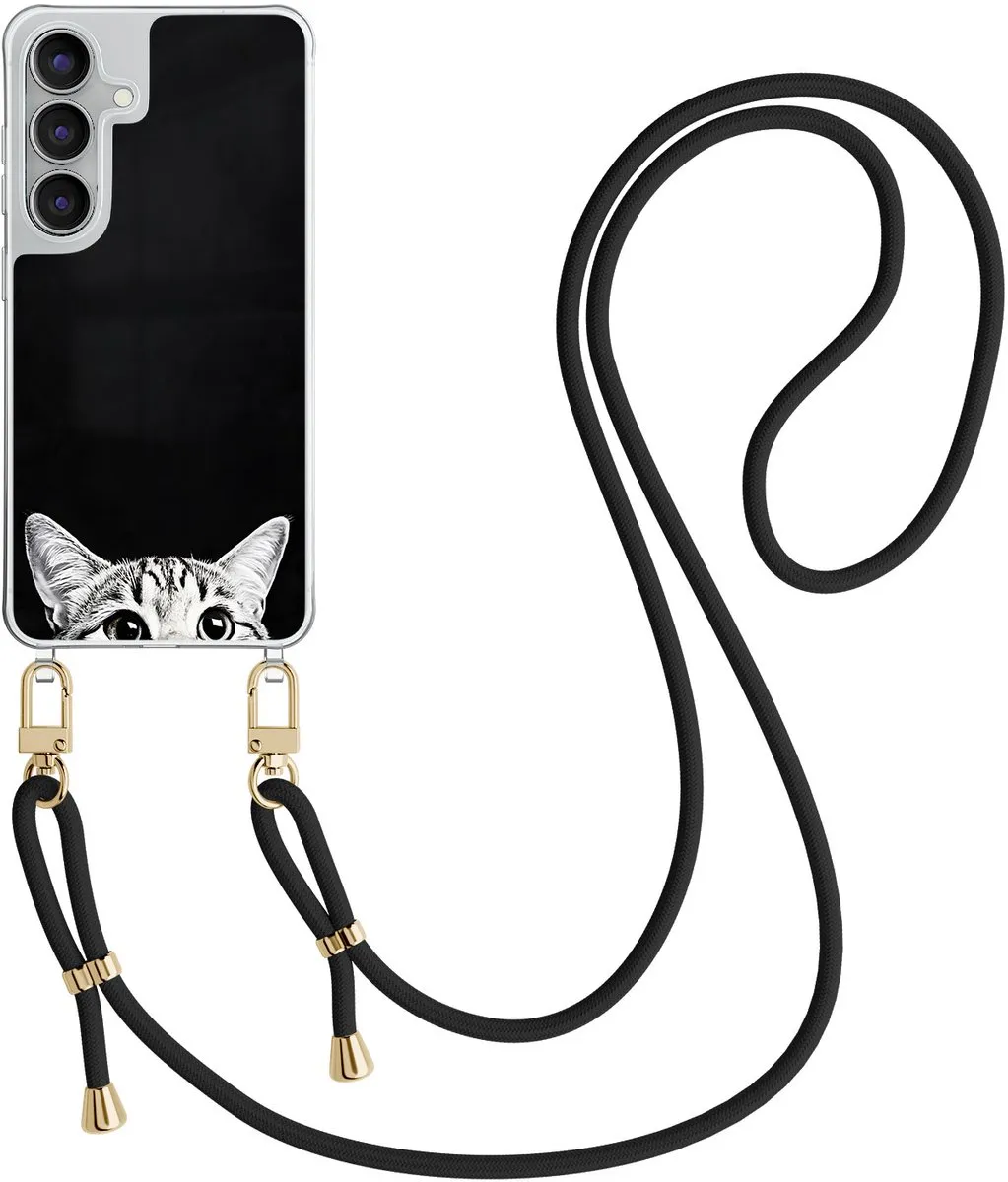Casevibes S25 FE Telefoonhoesje - Kat Kiekeboe - Crossbody - CV/S/S25FE/C/015