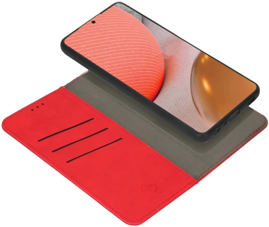 Imoshion Hoesje Samsung Galaxy A72 2-in-1 Bookcase - 3 Pasjes - Rood