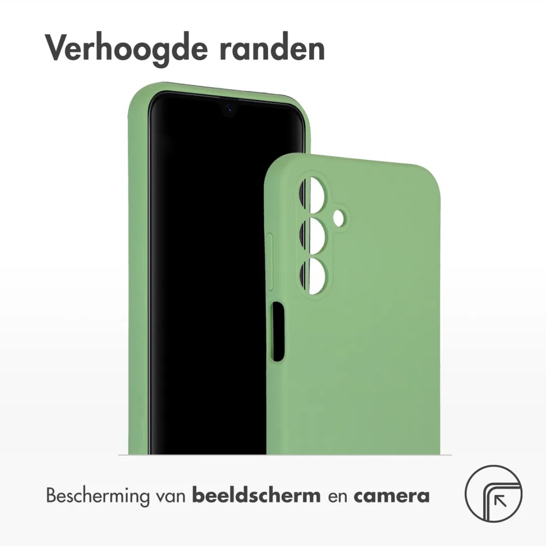 Accezz Hoesje Samsung Galaxy A15 Groen - Liquid Silicone Backcover - afbeelding 6 van 6