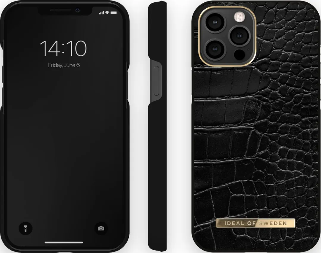 iDeal of Sweden Atelier Case iPhone 12 Pro Max Neo Noir Croco - IDACSS22-2067-236 - afbeelding 2 van 2