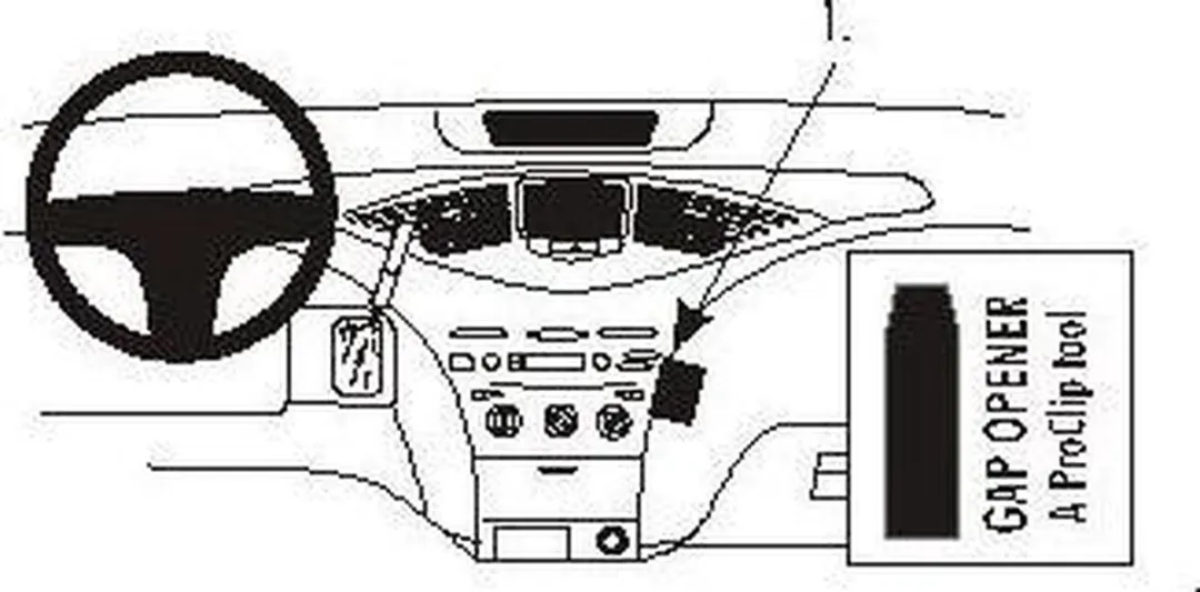 Brodit ProClip Angled Mount 852802 - Toyota Prius 2000-2003 - Zwart