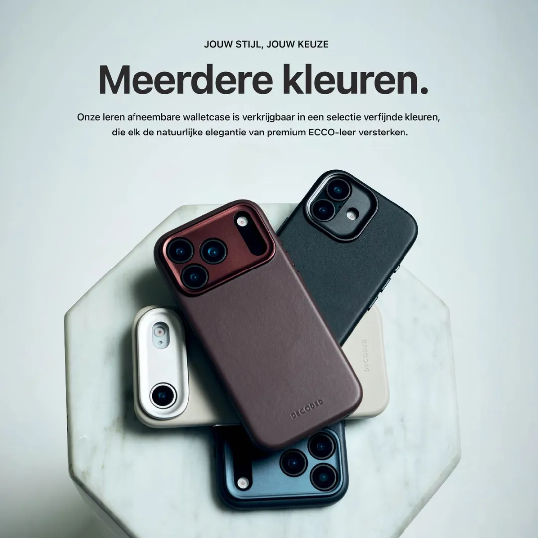 Decoded Leren Hoesje DEC2371 - iPhone 17 Pro Max - Clay Beige