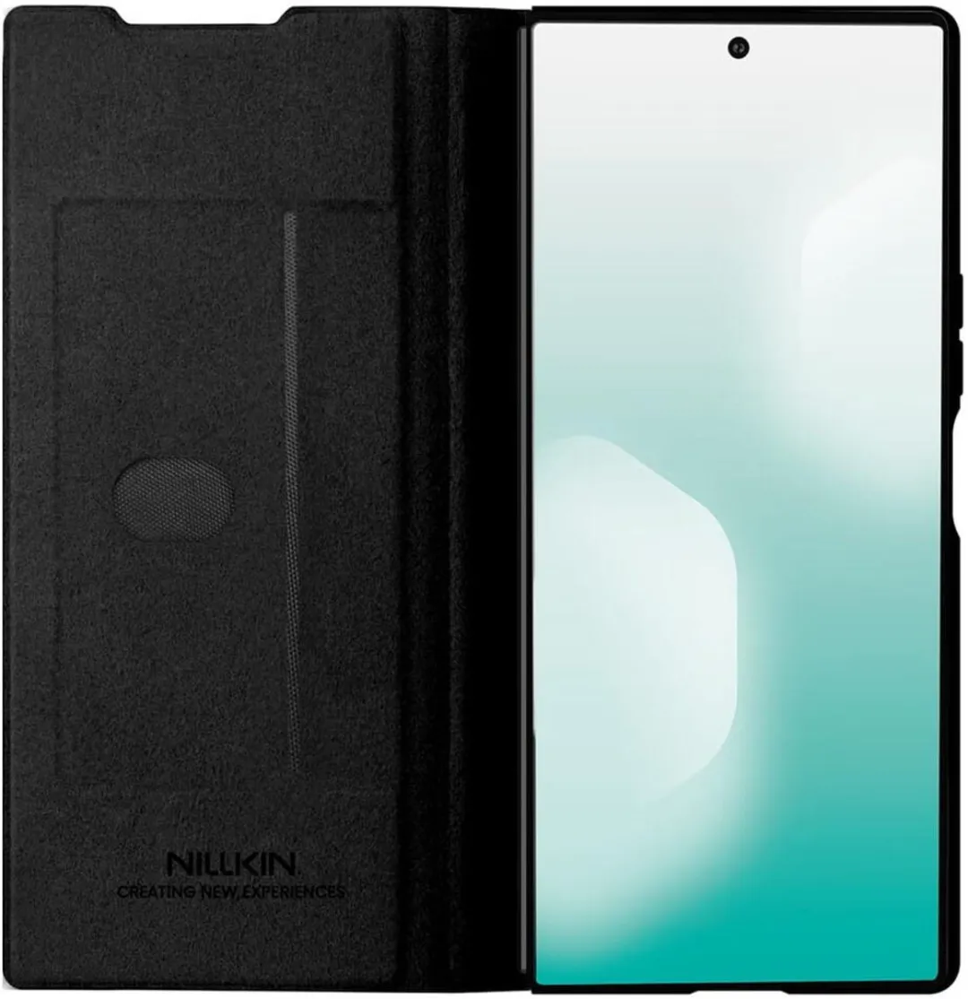 Nillkin Qin Pro Hoesje Zwart - Galaxy Z Fold 7 - 1 Pasje