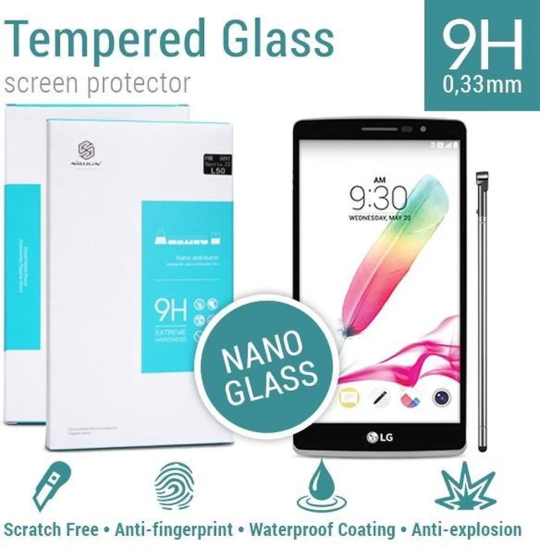 Nillkin Tempered Glass 9H Nano voor LG G4 Stylus