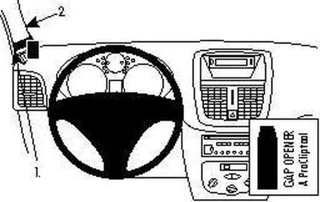 Brodit ProClip Peugeot 206+ 2009-2013 Houder - Left mount 804343