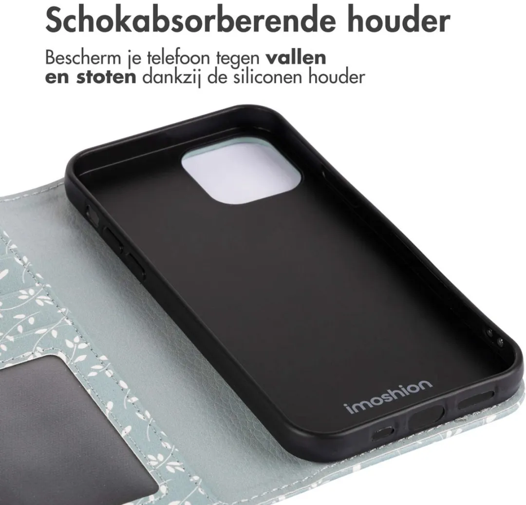 Imoshion iPhone 11 Hoesje Smoke Green Flowers - 3 Pasjes