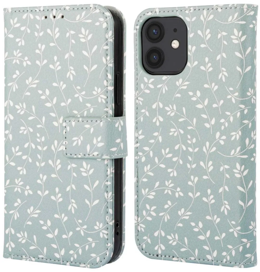 Imoshion iPhone 11 Hoesje Smoke Green Flowers