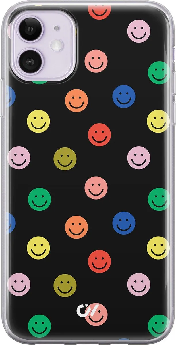 Casevibes Hoesje iPhone 11 Retro Smileys