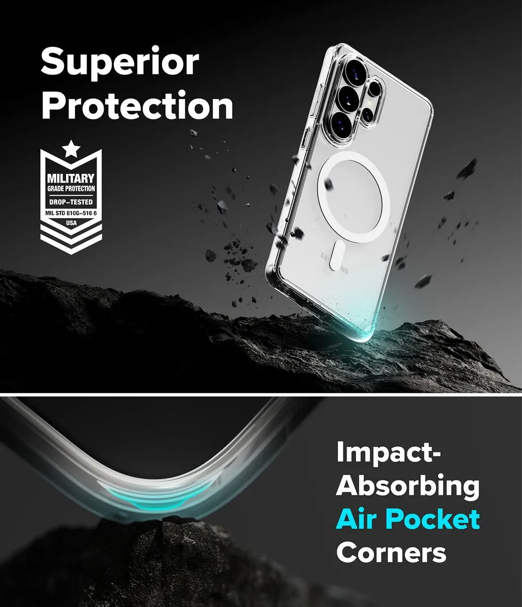 Ringke Fusion Magnetic Hoesje Samsung Galaxy S26 Ultra - Transparant - afbeelding 6 van 6