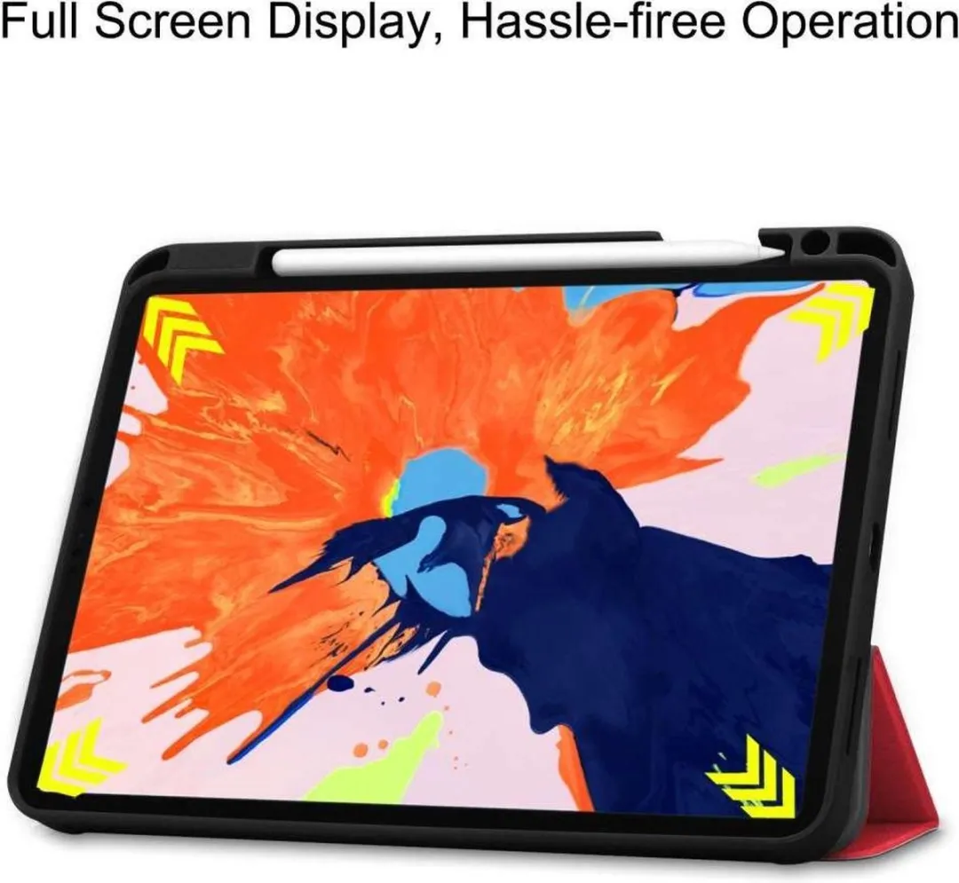 Just in Case Smart Tri-Fold Hoes iPad Pro 12.9 2020 - Rood