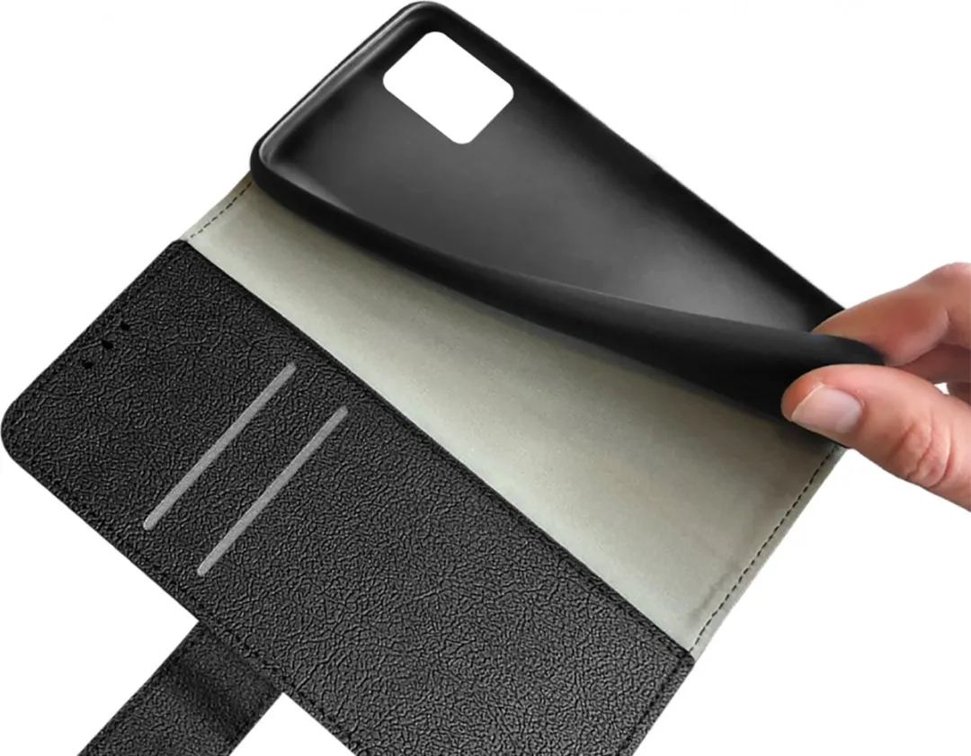 Just in Case Cazy Bookcase Classic Moto G32 Hoesje - 2 Pasjes - Zwart
