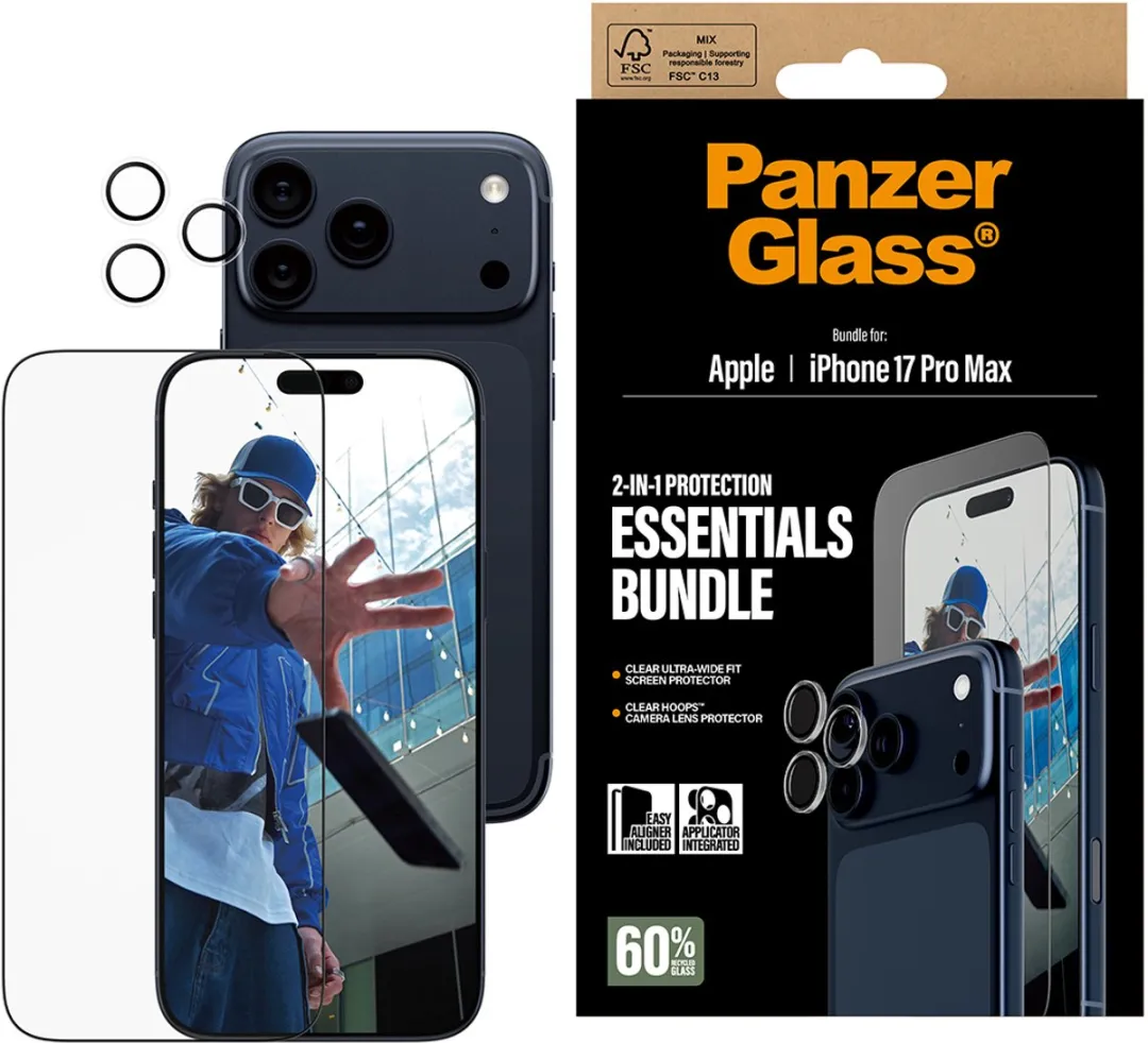 PanzerGlass iPhone 17 Pro Max 2-in-1 Bundle - Scherm- en lensbeschermer