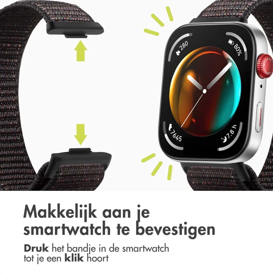 Imoshion Nylon Bandje Huawei Watch Fit 4/4 Pro - Zwart