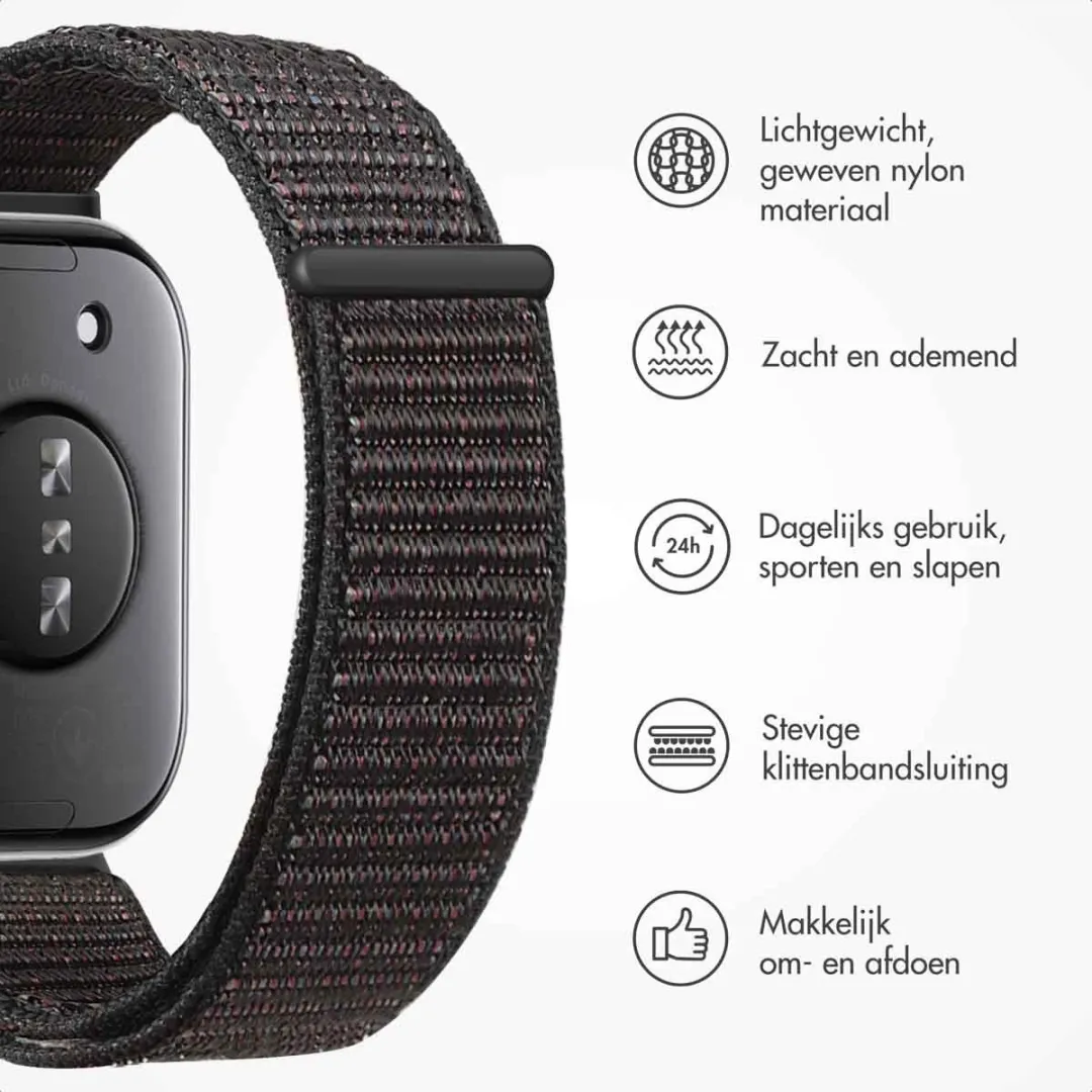 Imoshion Nylon Bandje Huawei Watch Fit 4/4 Pro - Zwart