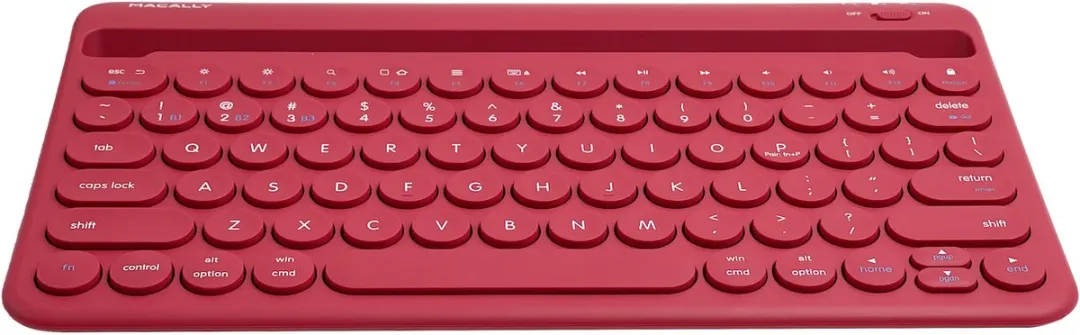 Macally BTTABKEYBATVM Draadloos Toetsenbord - Rood - afbeelding 6 van 6