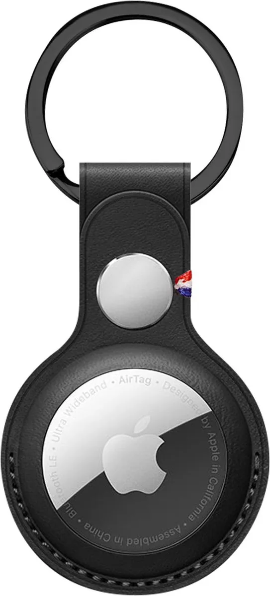 Decoded Sleutelhanger AirTag Full Grain Leer - Zwart