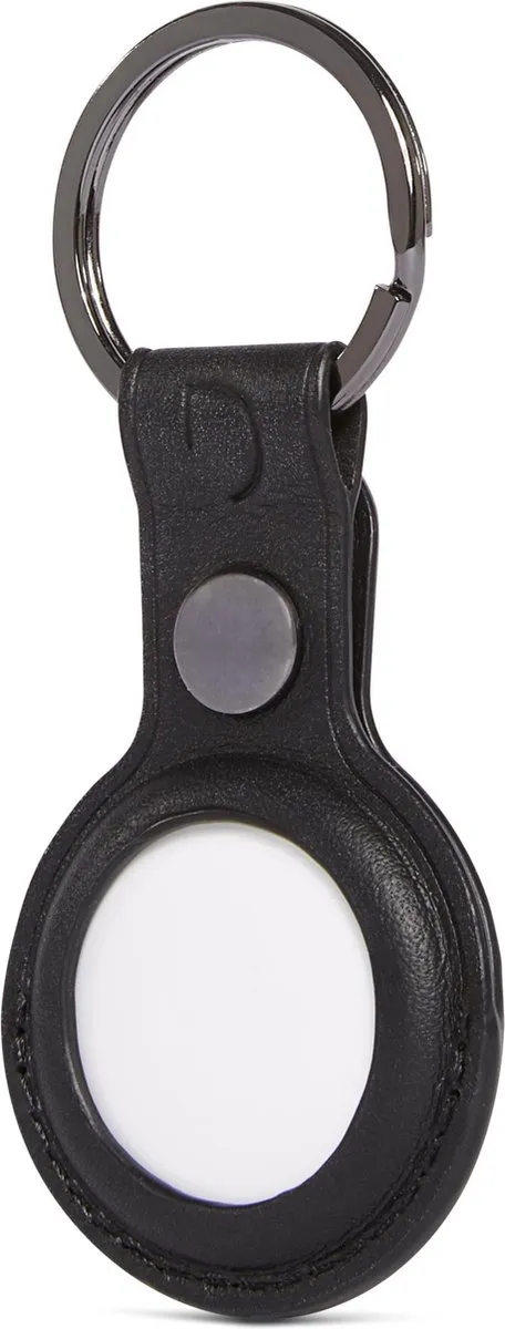 Decoded Sleutelhanger AirTag Full Grain Leer - Zwart
