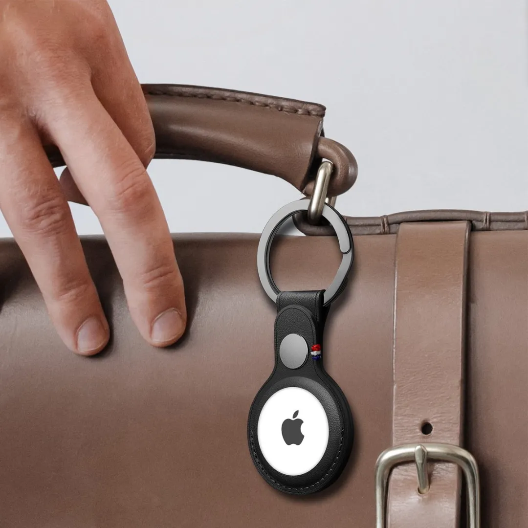 Decoded Sleutelhanger AirTag Full Grain Leer - Zwart - afbeelding 6 van 6