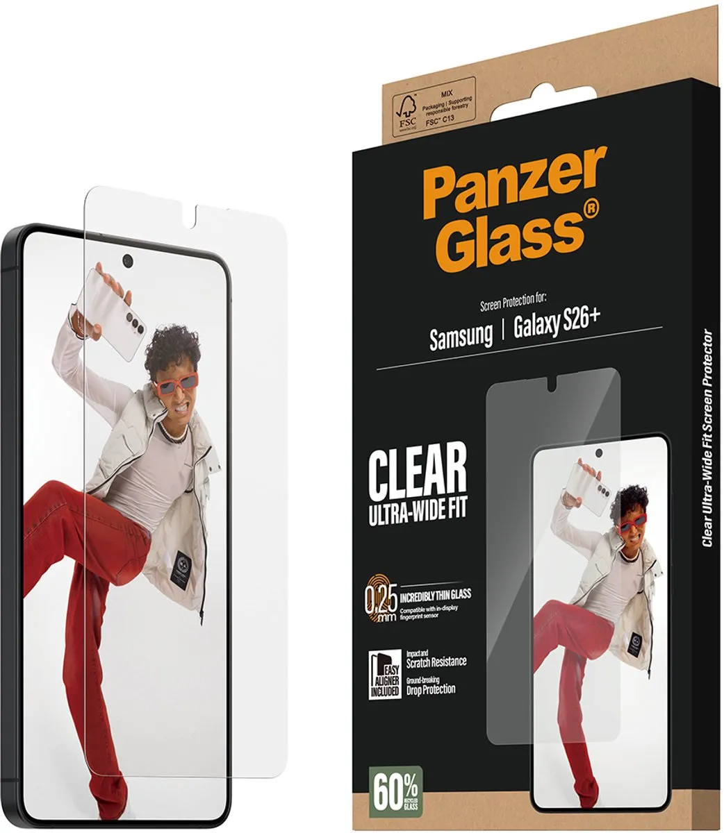 PanzerGlass Ultra-Wide Fit Screenprotector PG64161 - Samsung Galaxy S26 Plus - afbeelding 6 van 6