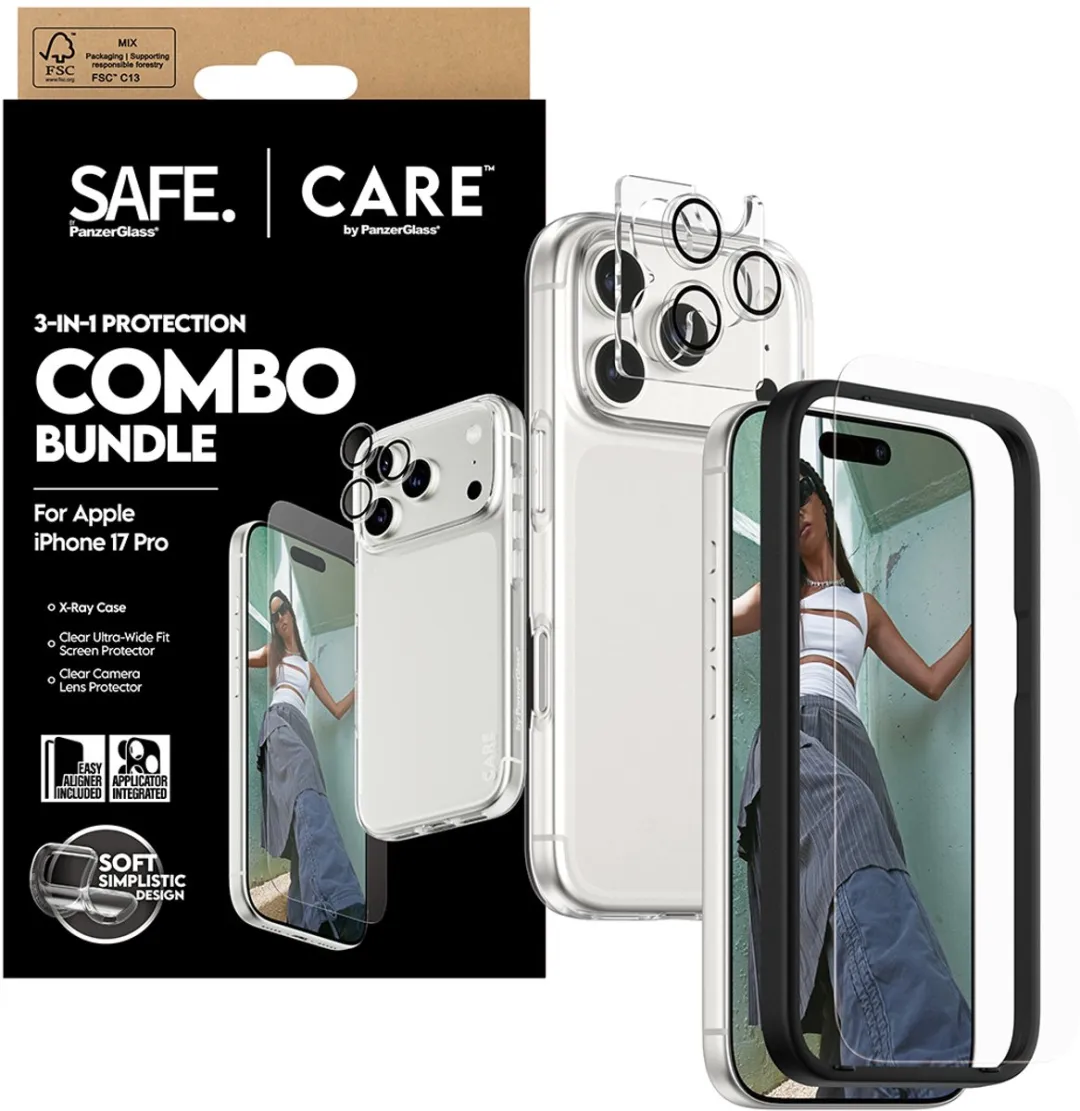 PanzerGlass SAFE. CARE iPhone 17 Pro 3-in-1 Combo
