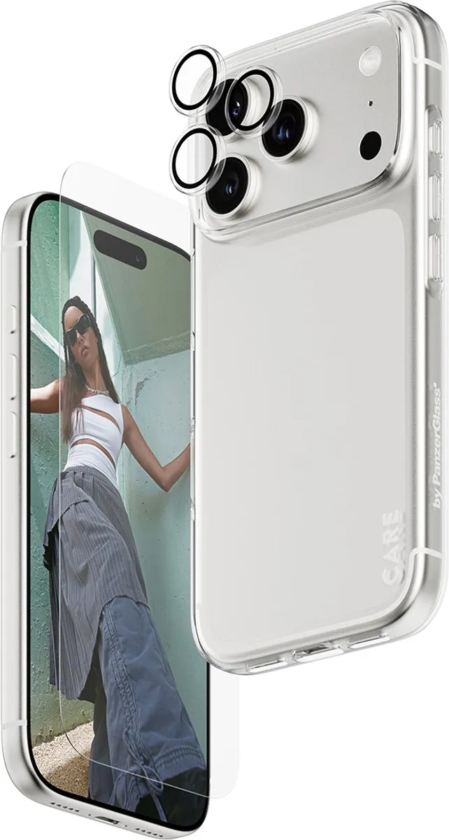 PanzerGlass SAFE. CARE iPhone 17 Pro 3-in-1 Combo - Schermhoes & Lens