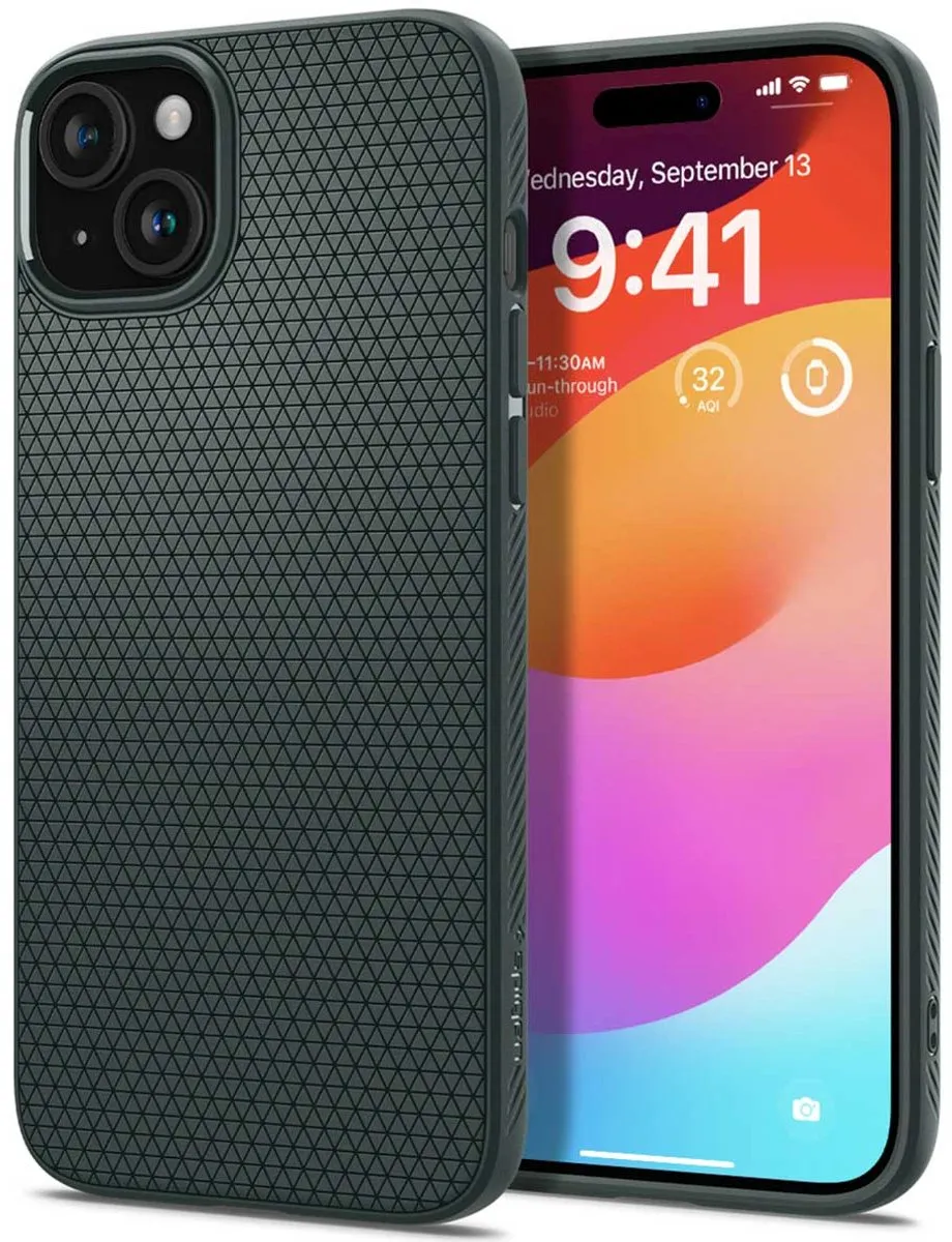 Spigen Liquid Air ACS06792 Hoesje - iPhone 15 Groen