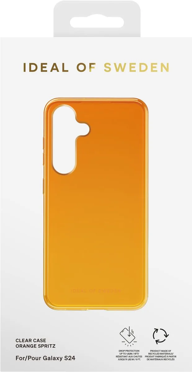 iDeal of Sweden Clear Case Samsung Galaxy S24 - IDSICMS-I2361-83 - Orange Spritz - afbeelding 6 van 6