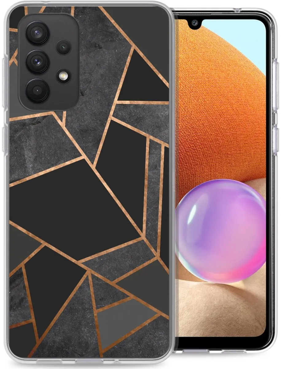 imosHion Hoesje Samsung Galaxy A33 - Black Graphic