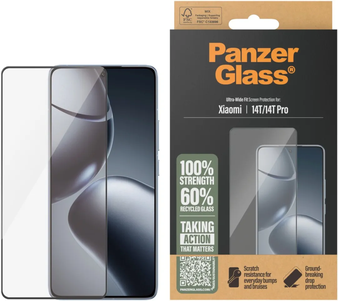 PanzerGlass Ultra-Wide Fit Screenprotector Xiaomi 14T Pro PGRNUWFG58319 - afbeelding 3 van 4