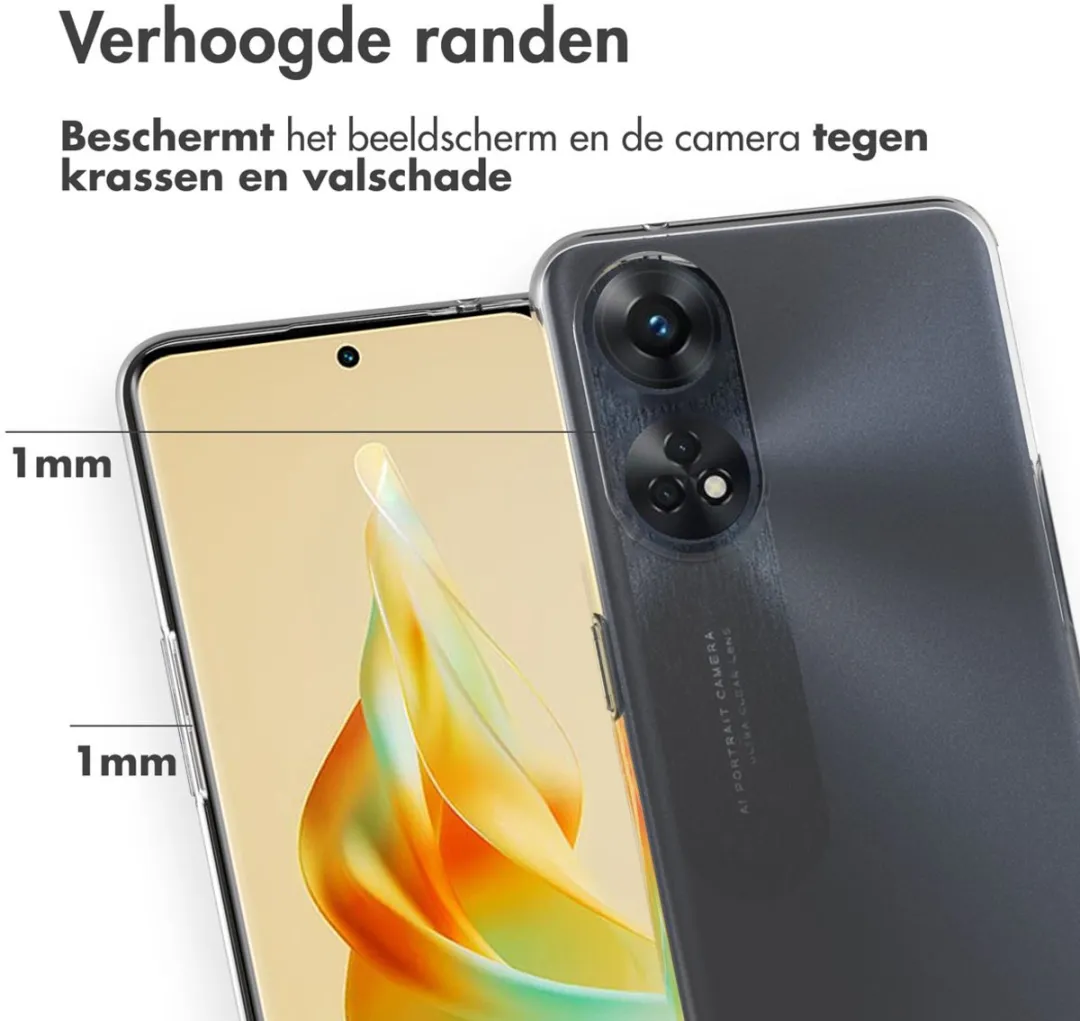 Accezz Hoesje Oppo Reno 8T 4G - Transparant