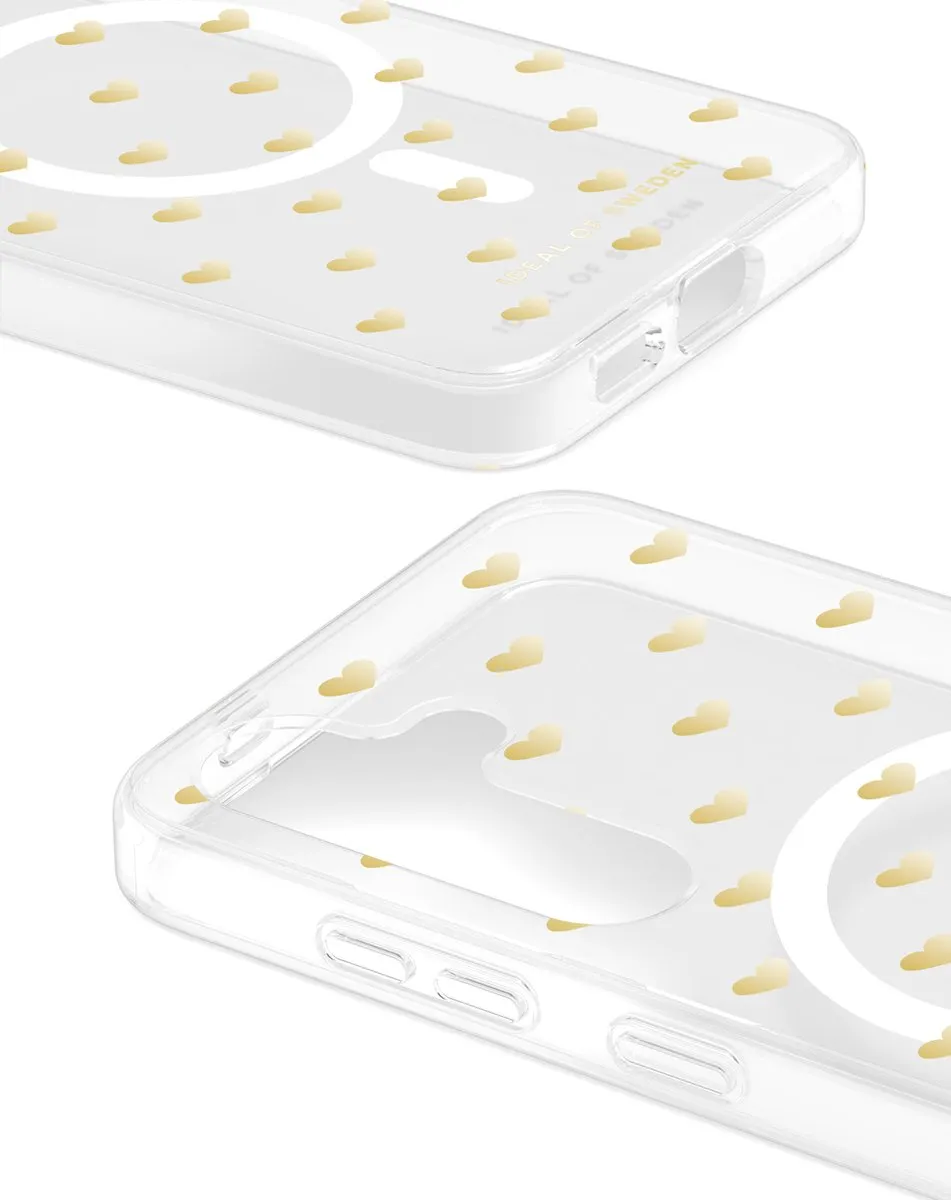iDeal of Sweden Clear Case MagSafe Golden Hearts - Samsung Galaxy S24