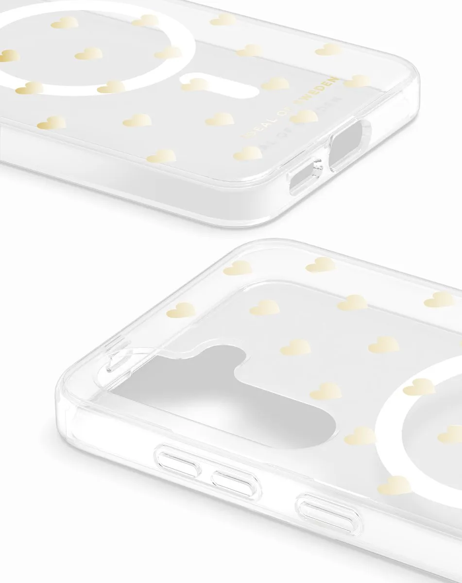 iDeal of Sweden Clear Case MagSafe Golden Hearts - Samsung Galaxy S24
