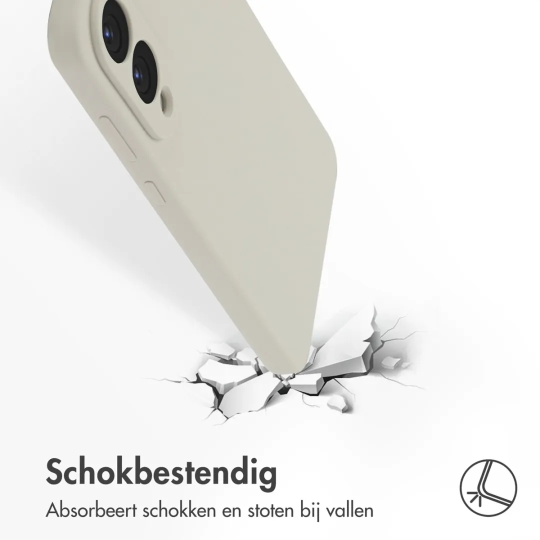 Accezz Hoesje Samsung Galaxy S25 Edge - Liquid Silicone Stone