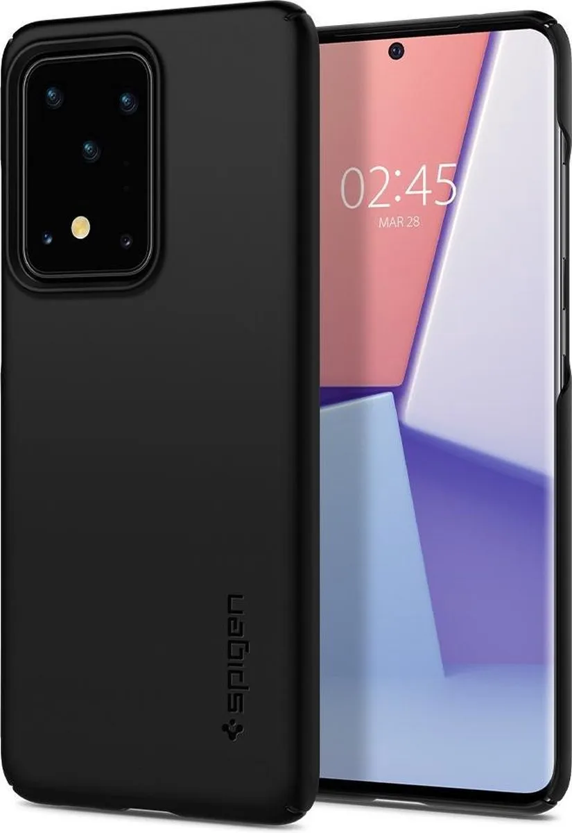 Spigen Thin Fit ACS00708 Hoesje - Samsung Galaxy S20 Ultra - Zwart