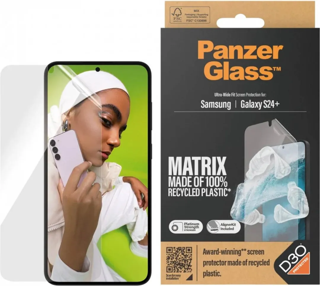 PanzerGlass Matrix D3O Ultra-Wide Screenprotector S24 Plus