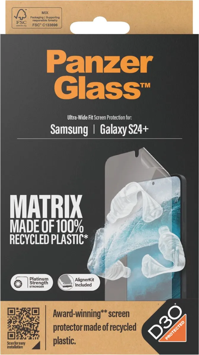 PanzerGlass Matrix D3O Ultra-Wide Screenprotector S24 Plus